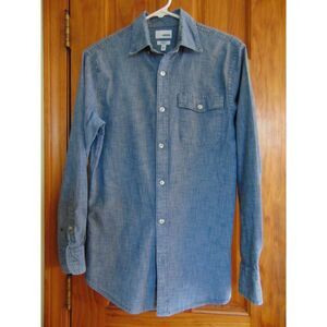 Sonoma Men's Shirt, Heathered Blue, Long Sleeves, Modern Fit, Size SM